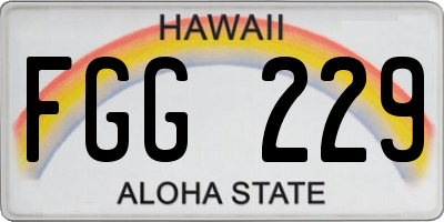 HI license plate FGG229