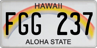 HI license plate FGG237