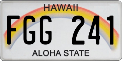HI license plate FGG241