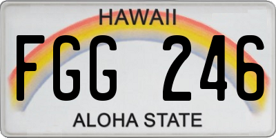 HI license plate FGG246
