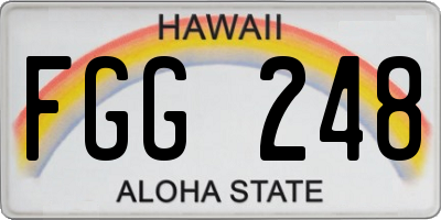 HI license plate FGG248