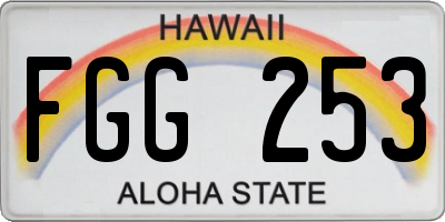 HI license plate FGG253