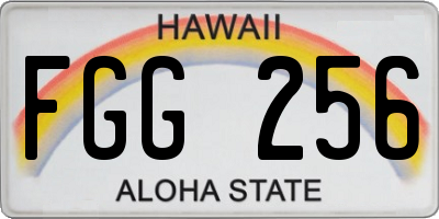 HI license plate FGG256