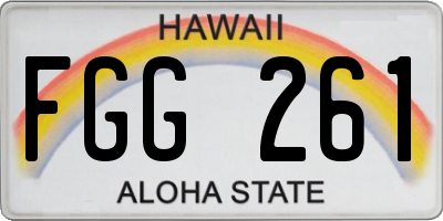 HI license plate FGG261