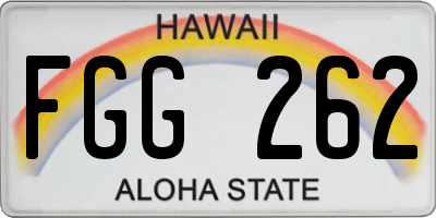 HI license plate FGG262