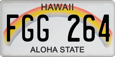 HI license plate FGG264