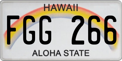 HI license plate FGG266