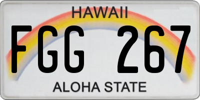 HI license plate FGG267