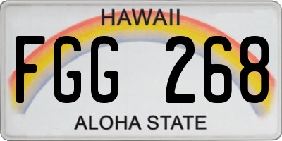 HI license plate FGG268