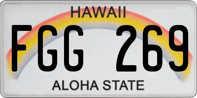 HI license plate FGG269