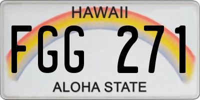 HI license plate FGG271