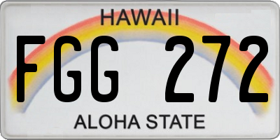HI license plate FGG272
