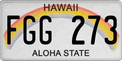 HI license plate FGG273