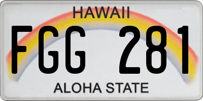 HI license plate FGG281