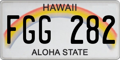 HI license plate FGG282