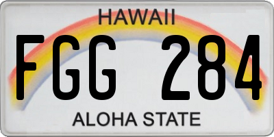 HI license plate FGG284