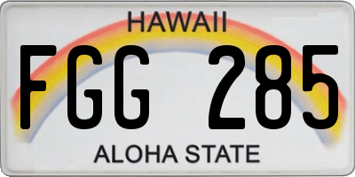 HI license plate FGG285