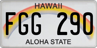 HI license plate FGG290