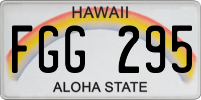 HI license plate FGG295