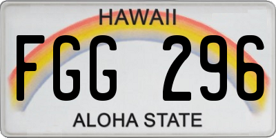HI license plate FGG296