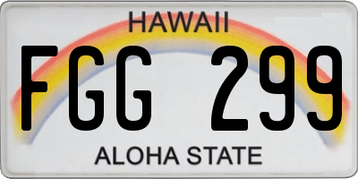 HI license plate FGG299