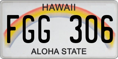 HI license plate FGG306