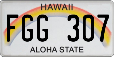 HI license plate FGG307