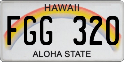 HI license plate FGG320