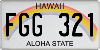 HI license plate FGG321