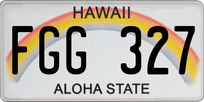 HI license plate FGG327