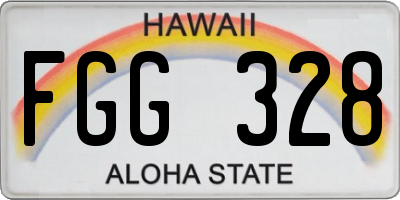 HI license plate FGG328