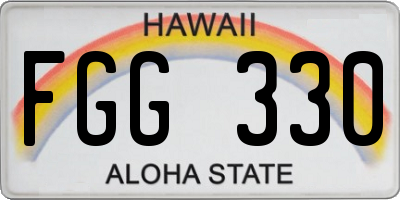 HI license plate FGG330