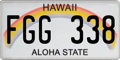 HI license plate FGG338