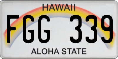 HI license plate FGG339