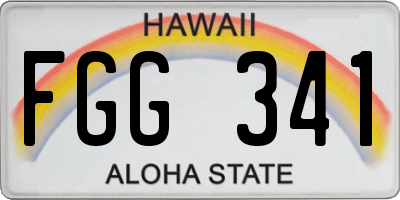 HI license plate FGG341