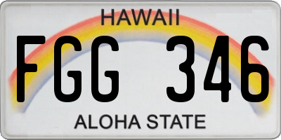 HI license plate FGG346