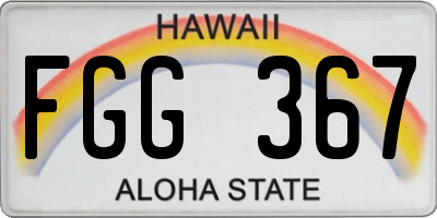 HI license plate FGG367