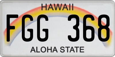 HI license plate FGG368