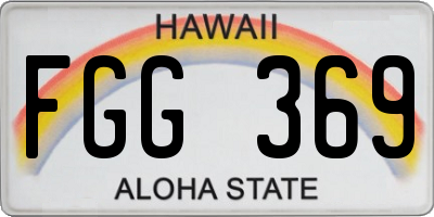 HI license plate FGG369