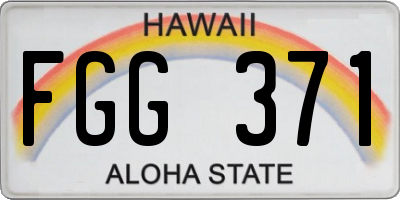 HI license plate FGG371