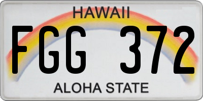 HI license plate FGG372