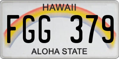 HI license plate FGG379