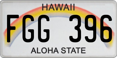 HI license plate FGG396
