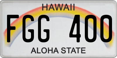 HI license plate FGG400