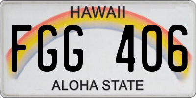 HI license plate FGG406
