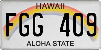 HI license plate FGG409