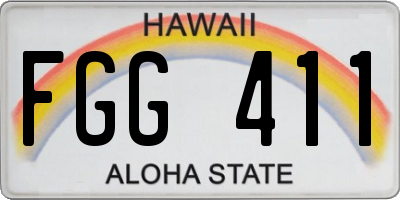 HI license plate FGG411