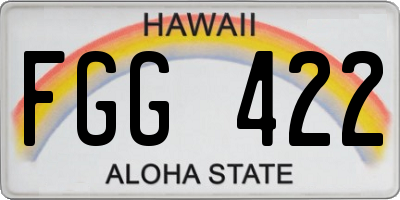 HI license plate FGG422