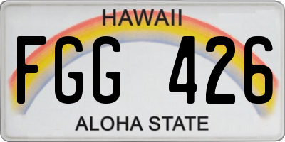HI license plate FGG426
