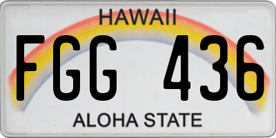 HI license plate FGG436